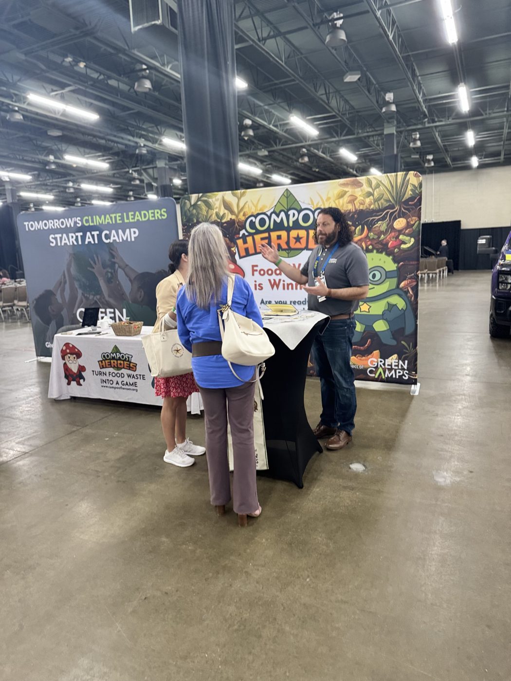 Danny Sudman introducing Compost Heroes to visitors at the Environmental Xperience